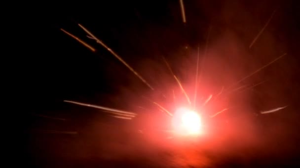 Fuochi d'artificio a terra — Video Stock