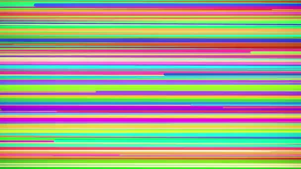 Loop de fundo de listra horizontal multi colorido abstrato — Vídeo de Stock
