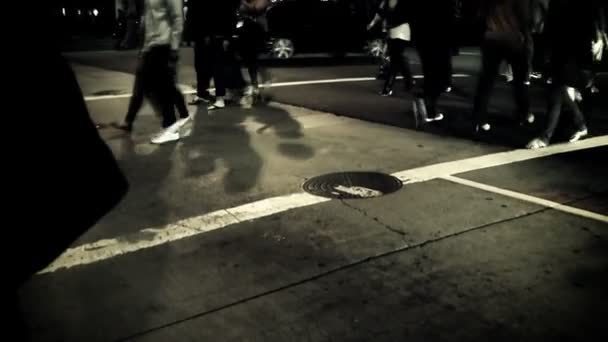 Pedestrians Strolling Gotham City — ストック動画