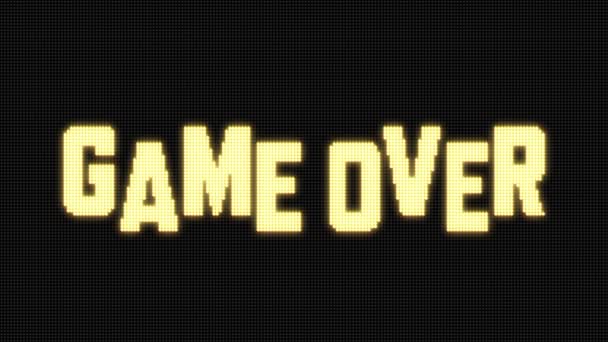 Game Over på Jumbotron skärm — Stockvideo