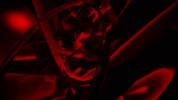 Anneaux rouges abstraits réfléchissants modernes 