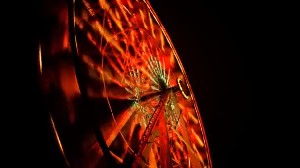 Ферритове колесо вночі — стокове відео