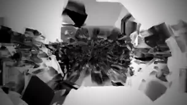 Siyah renk buz küp plazma sprey ile spot — Stok video
