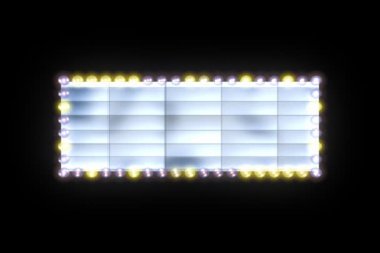 ampul ışıkları ile billboard