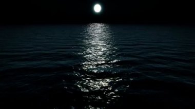 gece okyanus üzerinde yelken