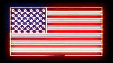 ABD Neon bayrak özetlenen
