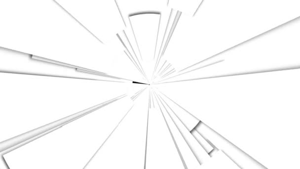 白黒の幾何学的な回転パレット — ストック動画