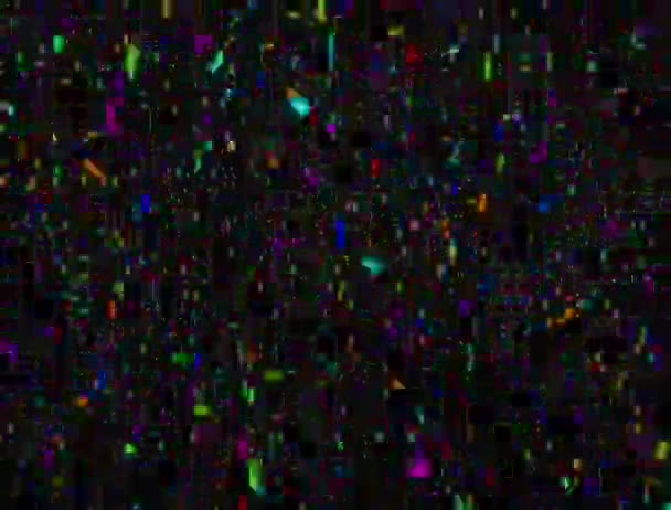 Vallende kleurrijke Confetti — Stockvideo