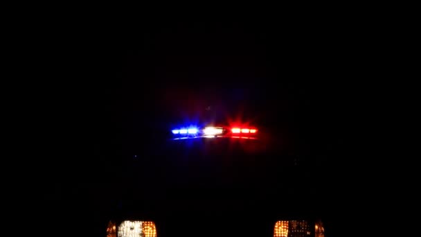 Politie auto verlichting — Stockvideo