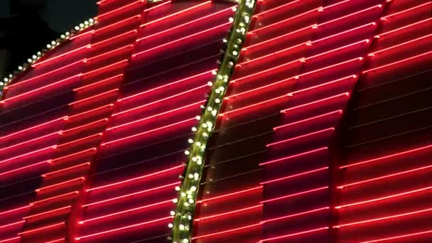 Close Up of Red Neon Marquee Loop — Stock Video