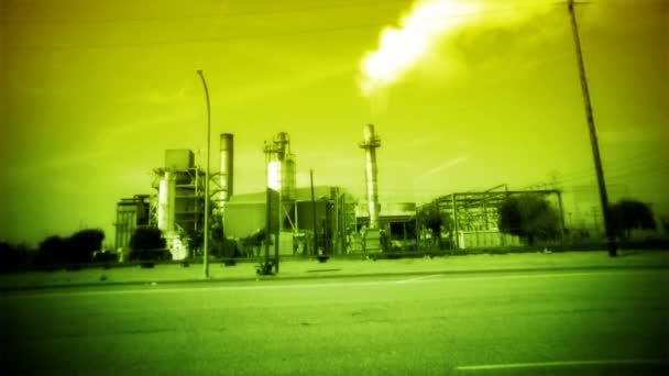 Toxic Industrial Refinery Plant — Stock video