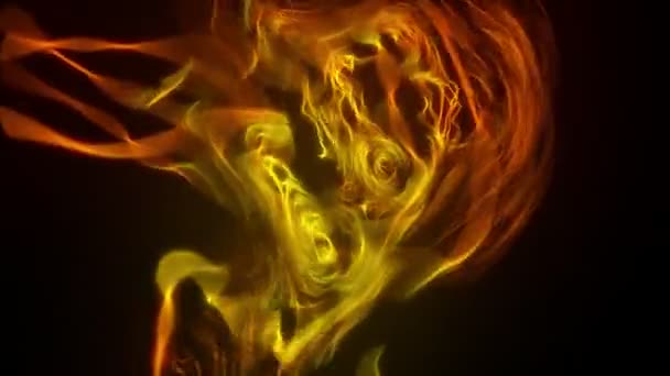マットとネクサス ループを回転させる抽象的なシュールな炎 — ストック動画