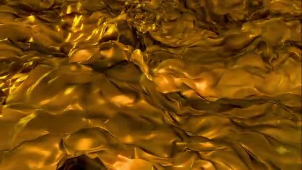 Абстрактный фон для жидкого золота — стоковое видео