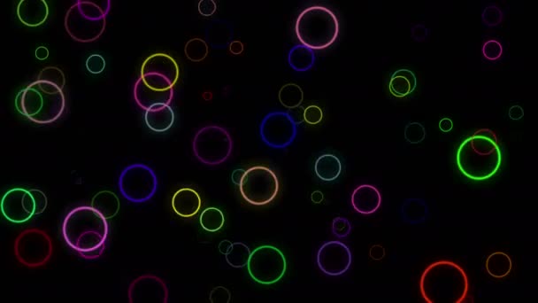 Colorful Rings Flash Loop with Alpha Channel — Stock Video