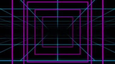 Neon Izgara Meydanı döngü arka plan