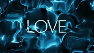 Sualtı Aşk İşareti Arkaplan Döngüsü. 4K döngü su arkaplanı işareti üzerinde 