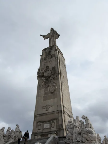 Cerro de los Angeles Getafe, Madrid. anıt tarafından açıldı — Stok fotoğraf