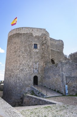 Toledo şehir, İspanya, antik forti Ortaçağ taş kule