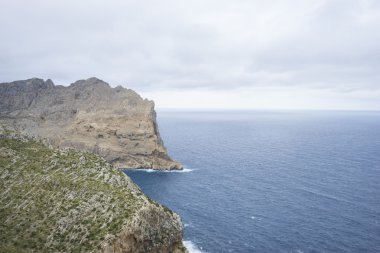 Cape formentor Mallorca, yerel turistik bölgesinde görünümlerini
