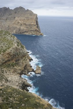 Cape formentor Mallorca, yerel turistik bölgesinde görünümlerini