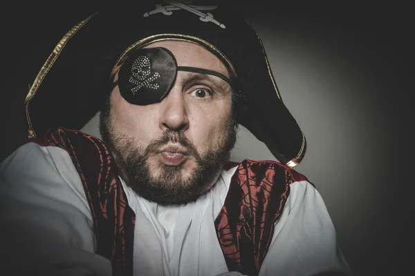 Pirate showing tongue — Stock Photo, Image