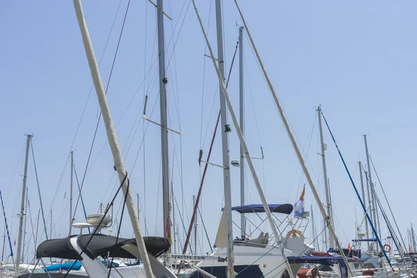 Luxury boats moored in Marbella — Stock Photo, Image