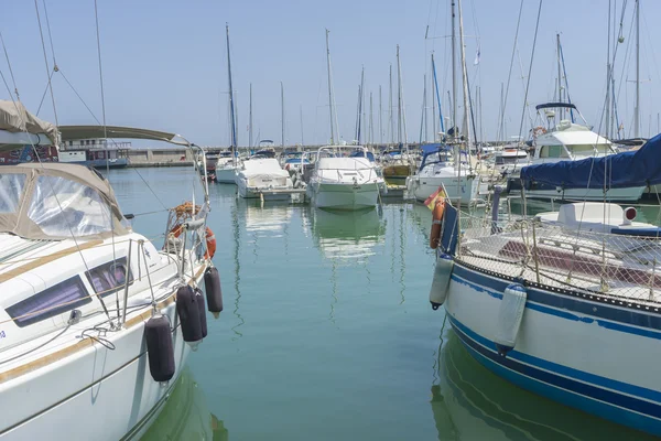 Luxury boats moored in Marbella — Stock Photo, Image