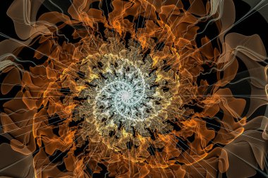 Yaratıcı arka plan, güçlü ve parlak soyut güneş, reklam ve tasarımlar için dekoratif görüntü