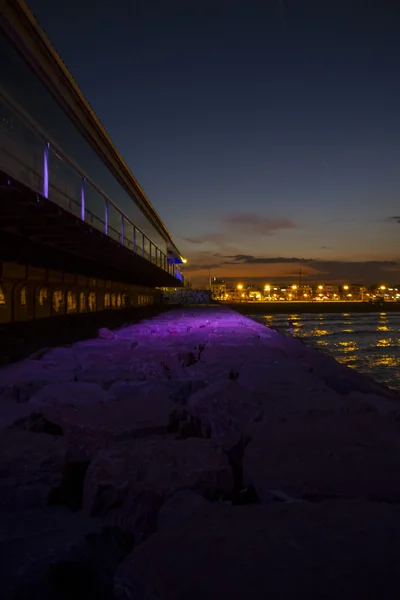 Valencia Strand bei Nacht — Stockfoto