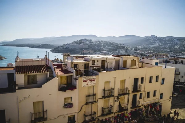 Penyscola vue sur le village depuis le château — Photo