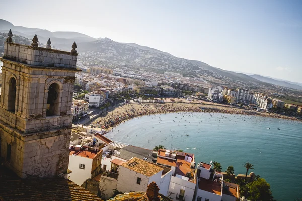 Penyscola θέα στο χωριό από το κάστρο — Φωτογραφία Αρχείου