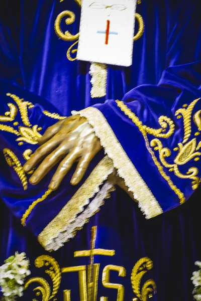 Jesus Cristo com manto roxo — Fotografia de Stock