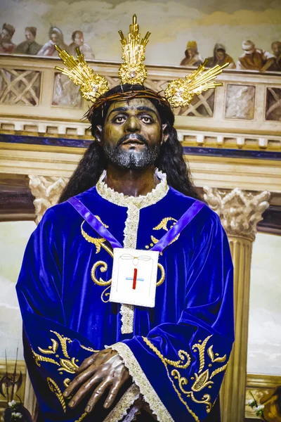 İsa Mesih mor manto ile — Stok fotoğraf