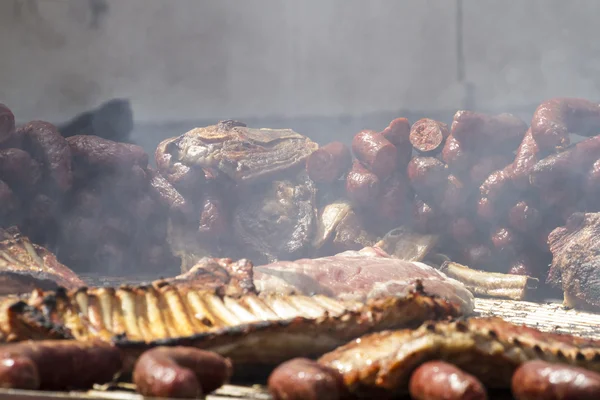 Barbecue with sausages — Stock Photo, Image