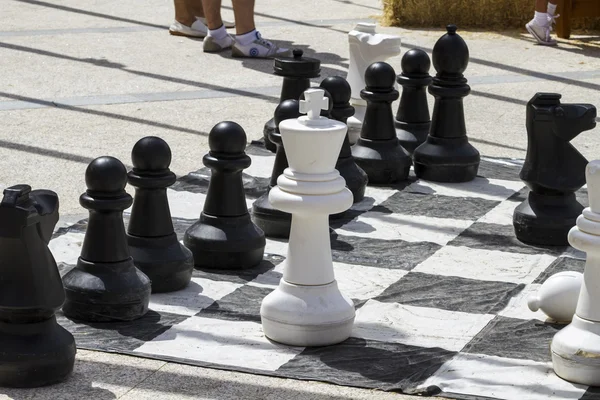 Jätte schack spel — Stockfoto