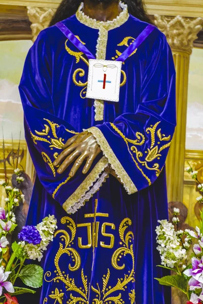 Obrázek Ježíše Krista s purpurový plášť — Stock fotografie