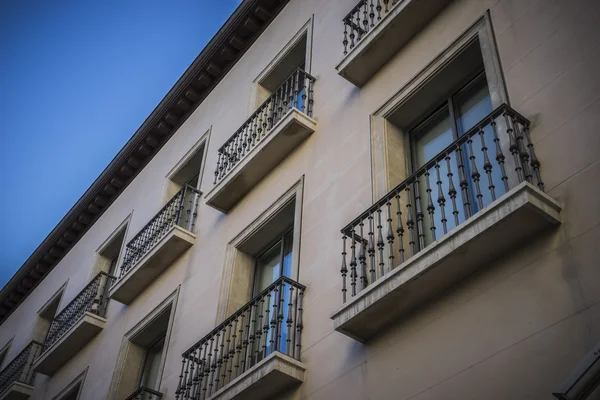 Facade of building on thr oldest street — Stock Photo, Image