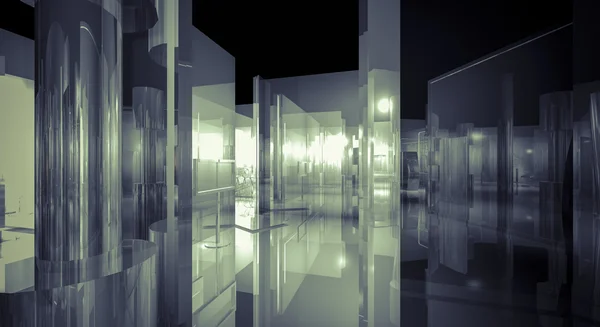 Edificio Hall con luz y reflejos . —  Fotos de Stock