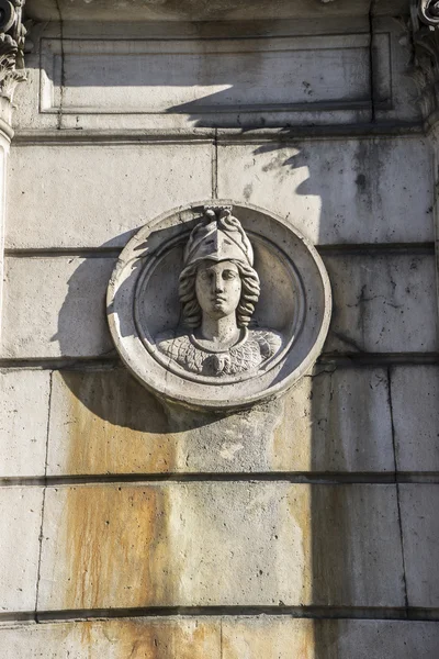 Viktigaste kolumnen, nationella bibliotek i Madrid — Stockfoto