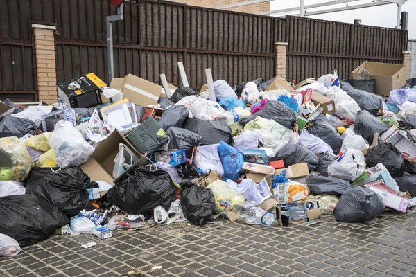 Strike av kommunal avfallsinsamling — Stockfoto