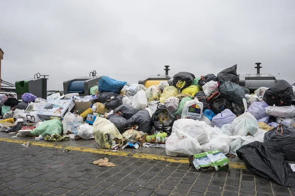Απεργία από συλλογής αστικών αποβλήτων — Φωτογραφία Αρχείου