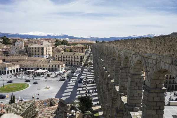 Römischer Aquädukt von Segovia. — Stockfoto