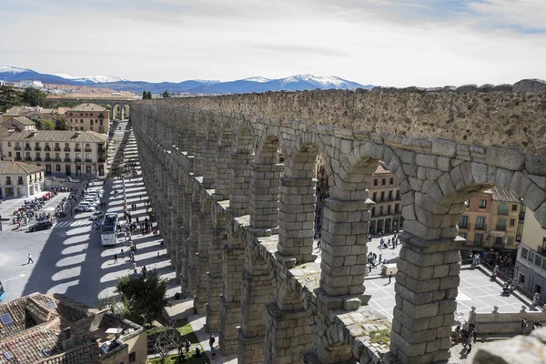 Römischer Aquädukt von Segovia. — Stockfoto