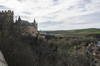 Segovia İspanyol şehir havadan izleme.