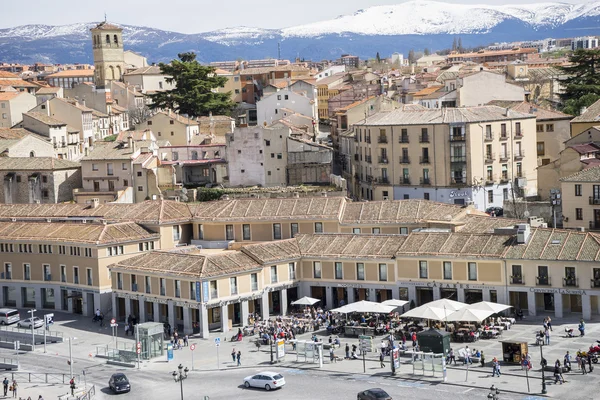 Antenn över spanska staden Segovia — Stockfoto