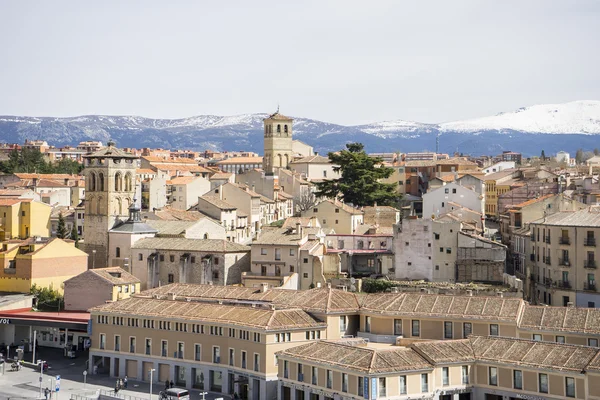 Antenn över spanska staden Segovia. — Stockfoto