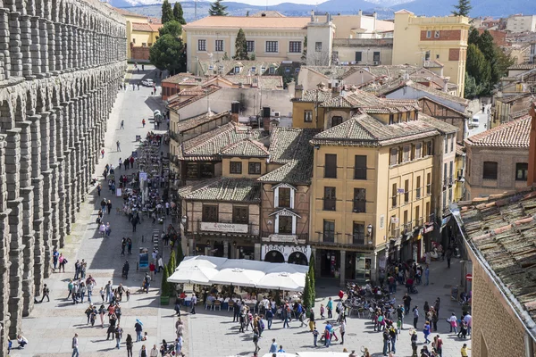 Antenn över spanska staden Segovia. — Stockfoto