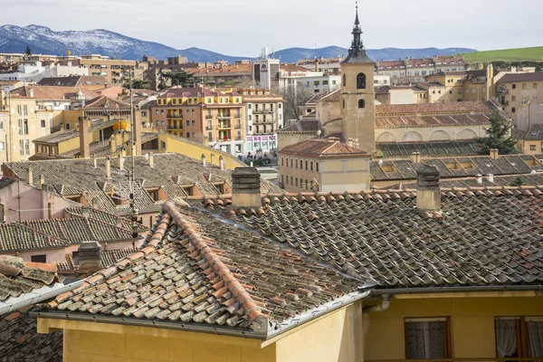 Aerial views of the Spanish city of Segovia. — Stock Photo, Image