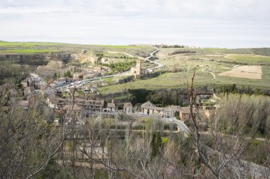 Segovia İspanyol şehir havadan izleme.