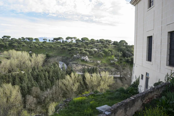 Εναέρια θέα την ισπανική πόλη Σεγκόβια. — Φωτογραφία Αρχείου